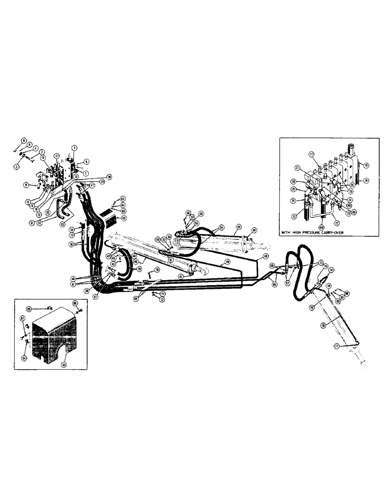 Схема запчастей Case 420 - (214) - BOOM, CROWD, AND BUCKET CYLINDER HYDRAULICS, VALVE (UP TO S/N 4024993) (07) - HYDRAULIC SYSTEM