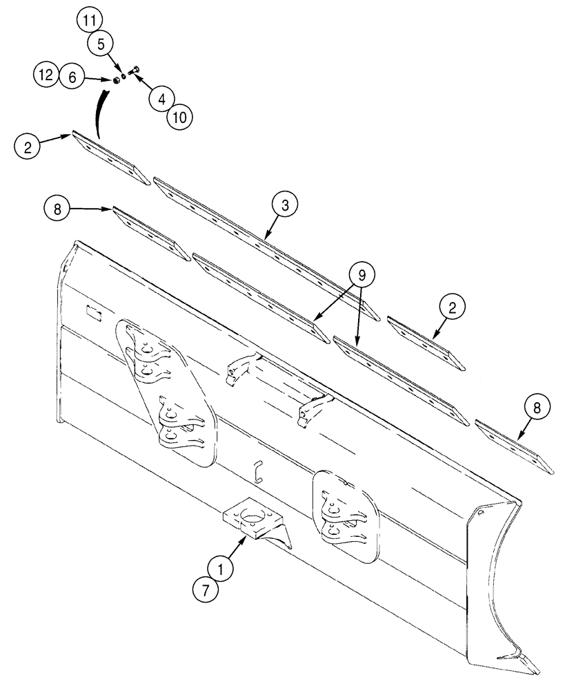 Схема запчастей Case 550H - (9-03) - BLADE, DOZER - EDGES, CUTTING (09) - CHASSIS/ATTACHMENTS