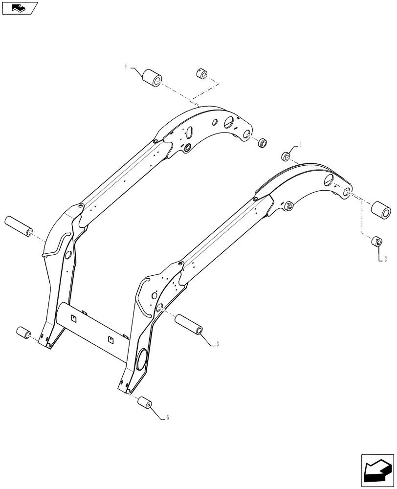 Схема запчастей Case SV185 - (84.114.AK) - BOOM SECTION (SV185) (84) - BOOMS, DIPPERS & BUCKETS