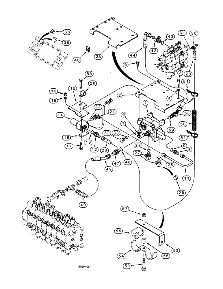 Схема запчастей Case 590SL - (8-40) - HAND HELD AUXILIARY HYDRAULICS, MODELS WITH OR WITHOUT EXTENDABLE DIPPER (08) - HYDRAULICS