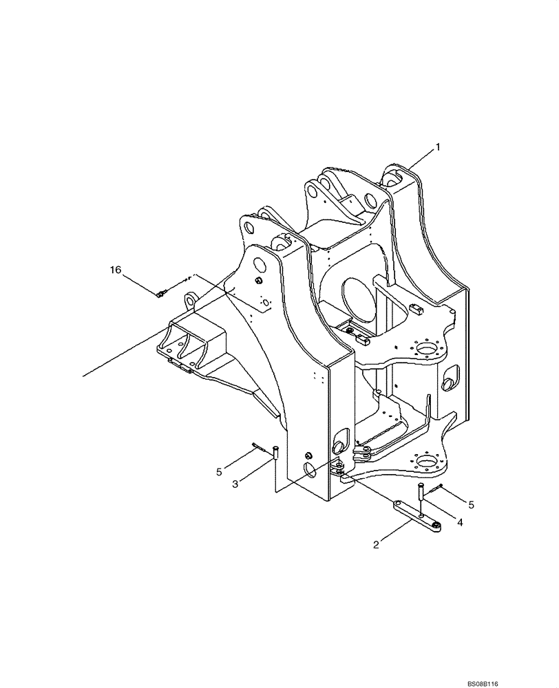 Схема запчастей Case 1221E - (09-01[01]) - FRAME, FRONT (87700447) (09) - CHASSIS/ATTACHMENTS