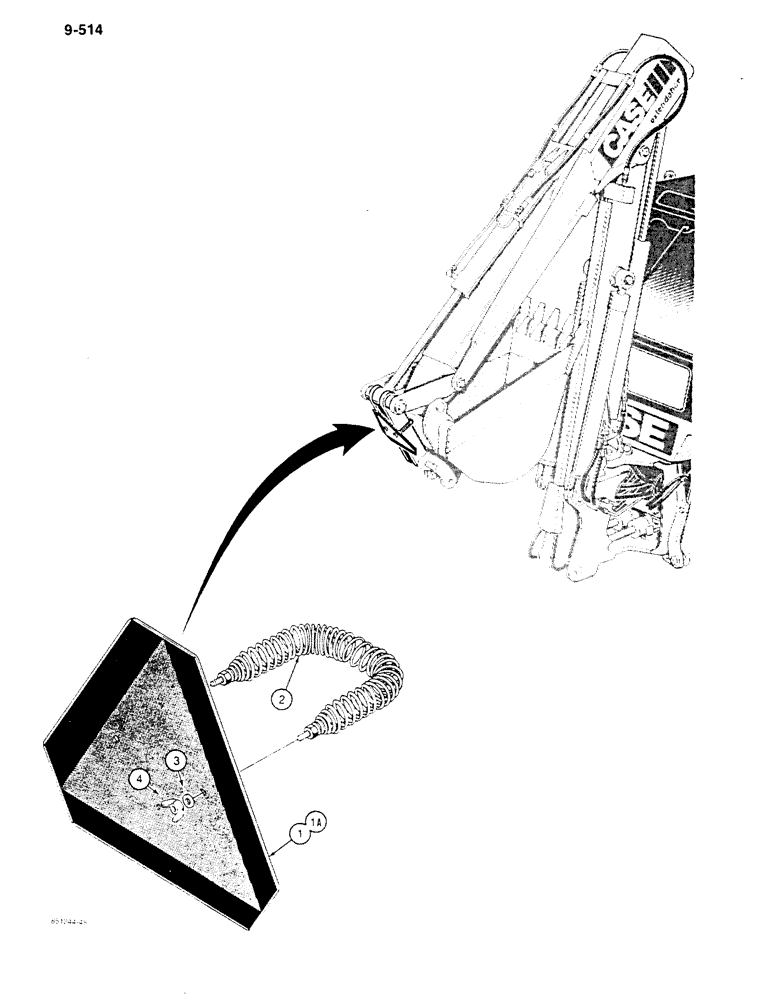 Схема запчастей Case 680K - (9-514) - SLOW MOVING VEHICLE EMBLEM (09) - CHASSIS/ATTACHMENTS