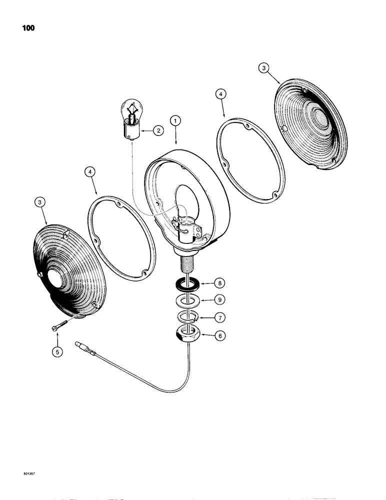 Схема запчастей Case 680H - (100) - TRACTOR LAMP, L108118 TURN SIGNAL AND FLASHER (04) - ELECTRICAL SYSTEMS