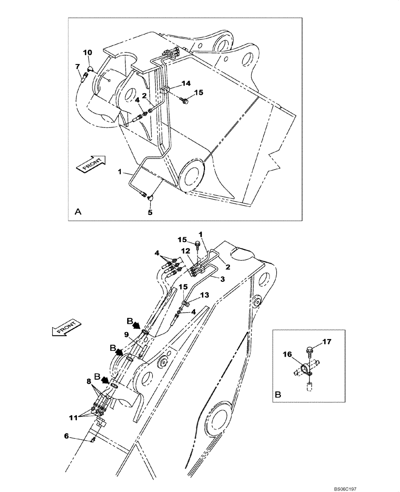 Схема запчастей Case CX700B - (09-54) - LUBRICATION CIRCUIT - DIPPER (3.55 M) (09) - CHASSIS