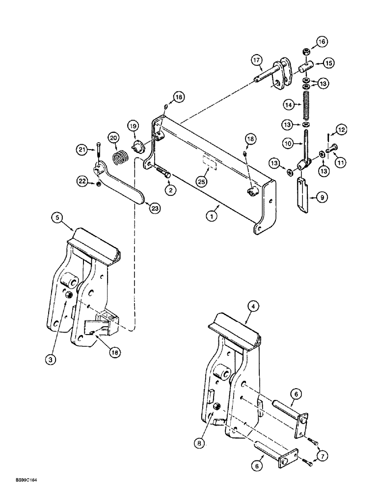 Схема запчастей Case 1838 - (9-10) - CASE COUPLER, PRIOR TO P. I. N. JAF0183047 (09) - CHASSIS/ATTACHMENTS