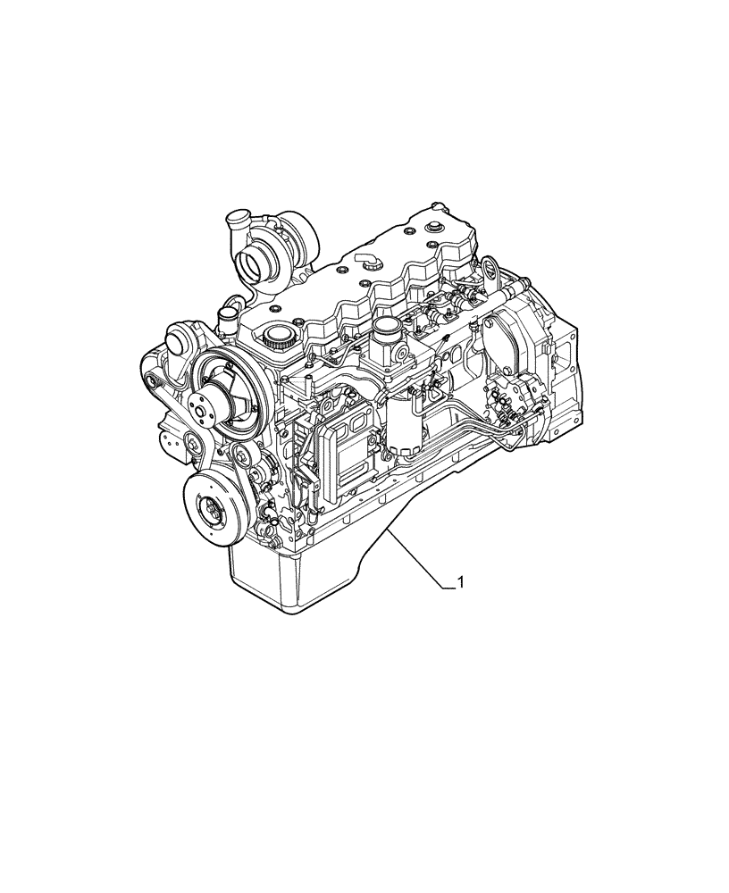 Схема запчастей Case 1850K - (0.021/A[01]) - ENGINE (VERSION 03) (01) - ENGINE