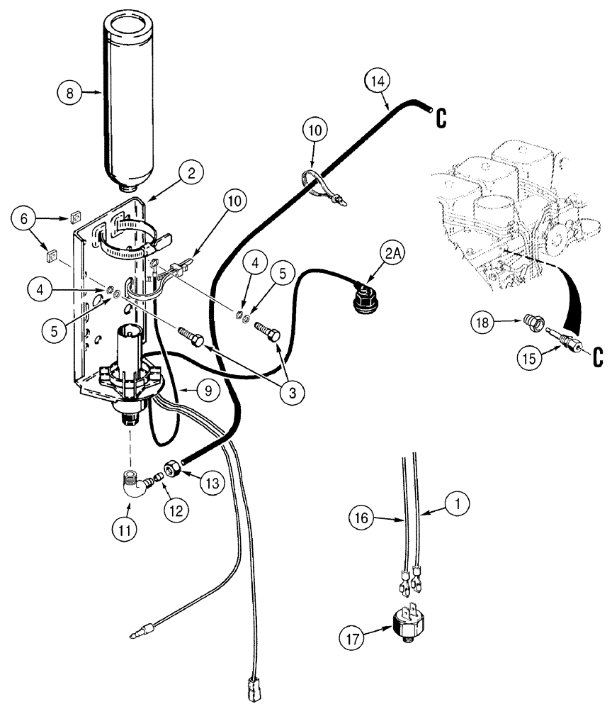 Схема запчастей Case 1150H - (04-19) - COLD START SYSTEM (04) - ELECTRICAL SYSTEMS