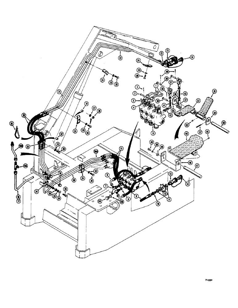 Схема запчастей Case 1500-SERIES - (072) - AUXILIARY HYDRAULIC SYSTEM (35) - HYDRAULIC SYSTEMS