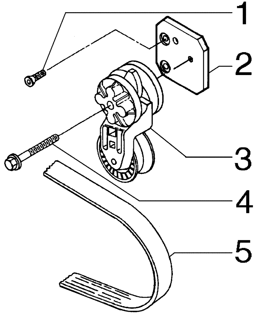 Схема запчастей Case 885 - (02-20[03]) - ENGINE BELT AND STRETCHER (02) - ENGINE