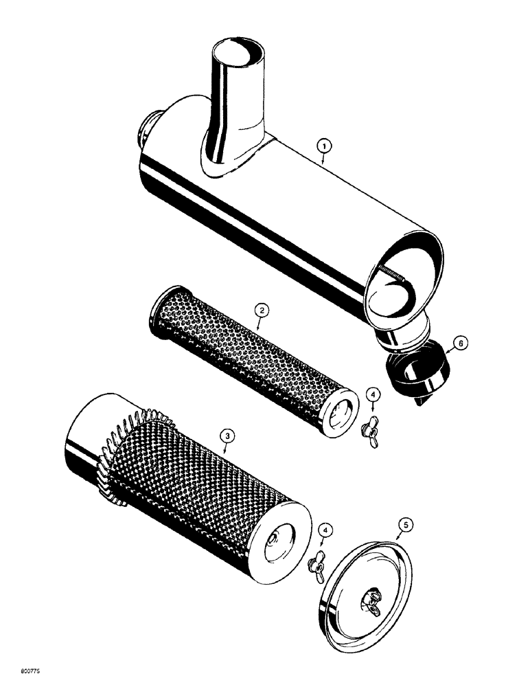 Схема запчастей Case 586E - (2-09) - AIR CLEANER, PRIOR TO P.I.N. JJG0251722 (02) - ENGINE