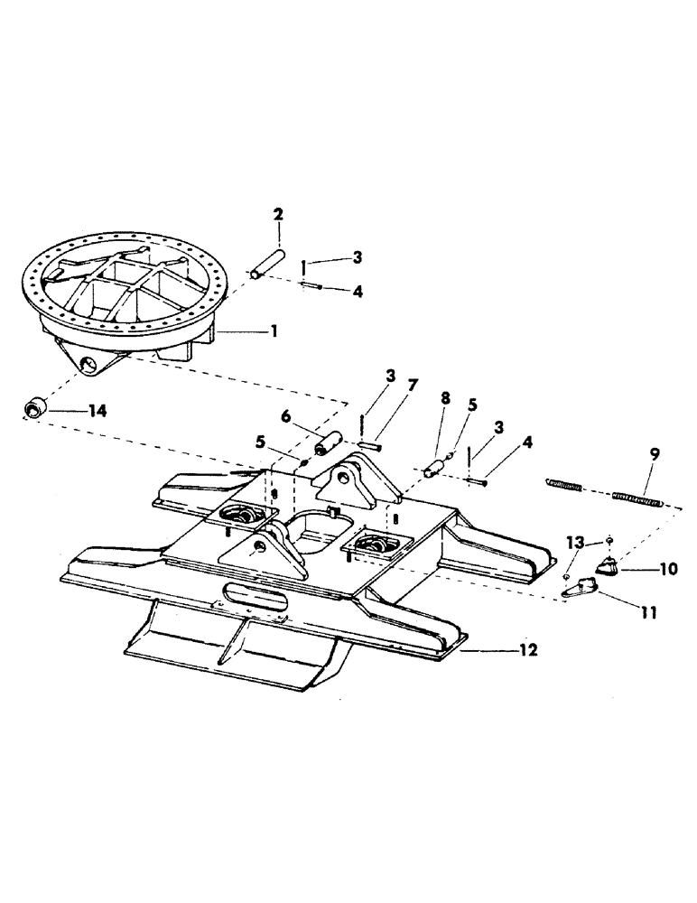 Схема запчастей Case 40EC - (007) - TURNTABLE LEVELER WITH PINS AND HARDWARE (04) - UNDERCARRIAGE