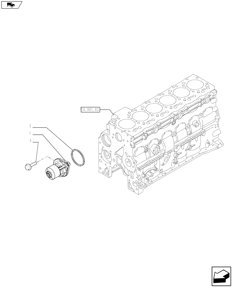 Схема запчастей Case F4HFE613R A004 - (10.402.02) - WATER PUMP (504078705) (10) - ENGINE