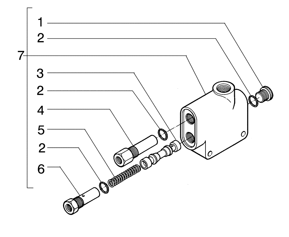 Схема запчастей Case 845B - (08-30[01]) - PRIORITY VALVE (08) - HYDRAULICS