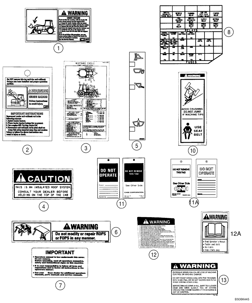 Схема запчастей Case 570MXT - (09-63) - DECALS - CANADIAN FRENCH (09) - CHASSIS/ATTACHMENTS