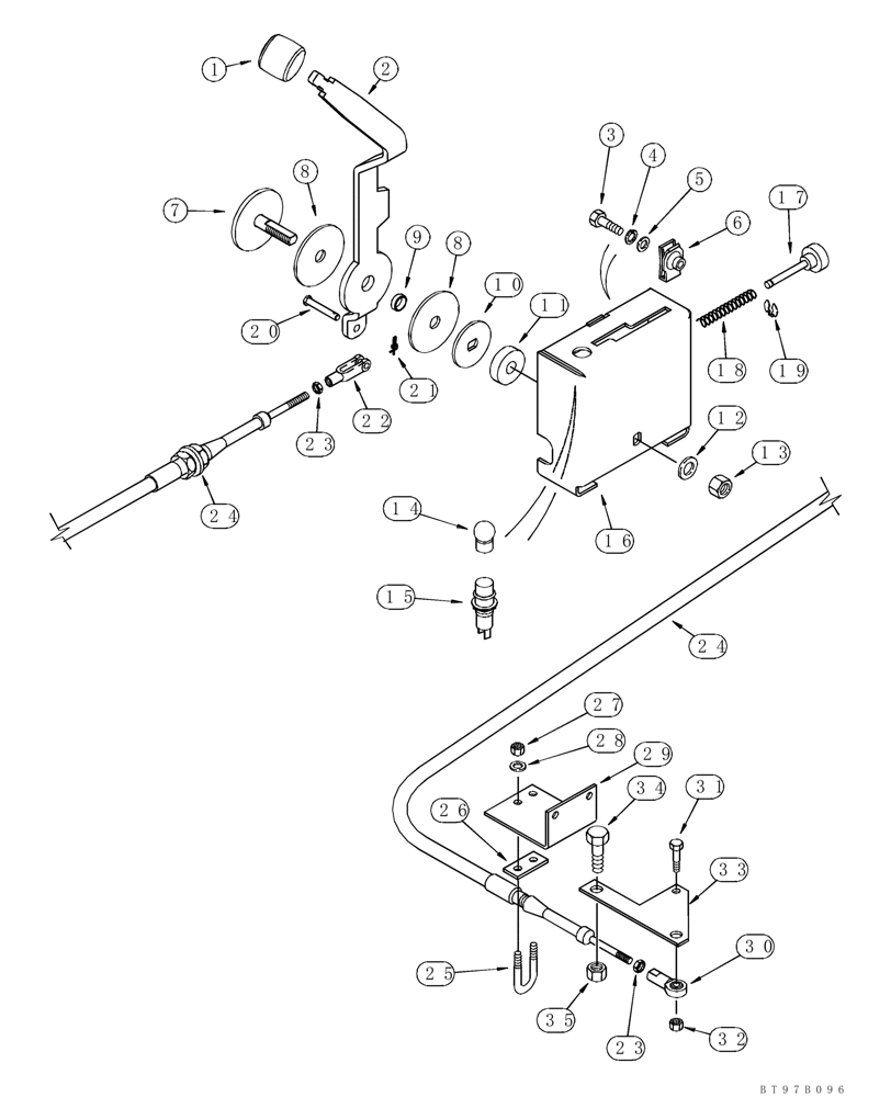 Схема запчастей Case 90XT - (09-14A) - LINKAGE - HIGH FLOW, PISTON (09) - CHASSIS