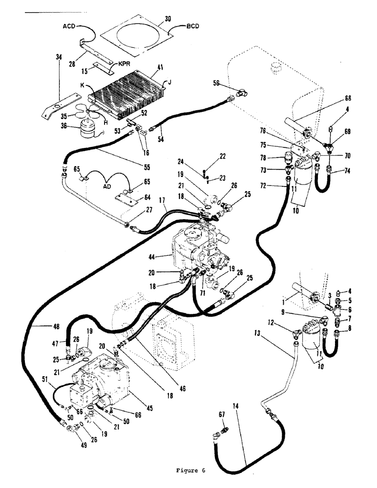 Схема запчастей Case L55 - (14) - PROPULSION CIRCUIT - WISCONSIN ENGINES 