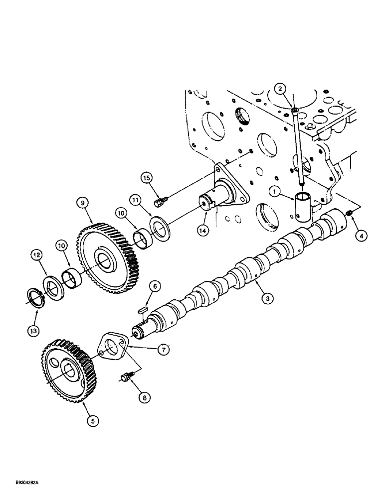 Схема запчастей Case 560 - (2-19A) - CAMSHAFT, KUBOTA V2203IDI ENGINE, P.I.N. JAF0295741 AND AFTER (02) - ENGINE