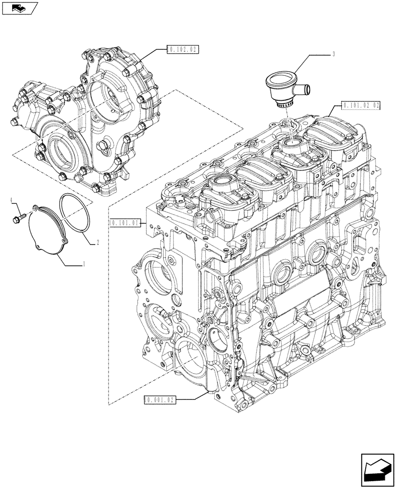 Схема запчастей Case TR320 - (10.101.03) - ENGINE BREATHERS (504245734) (10) - ENGINE