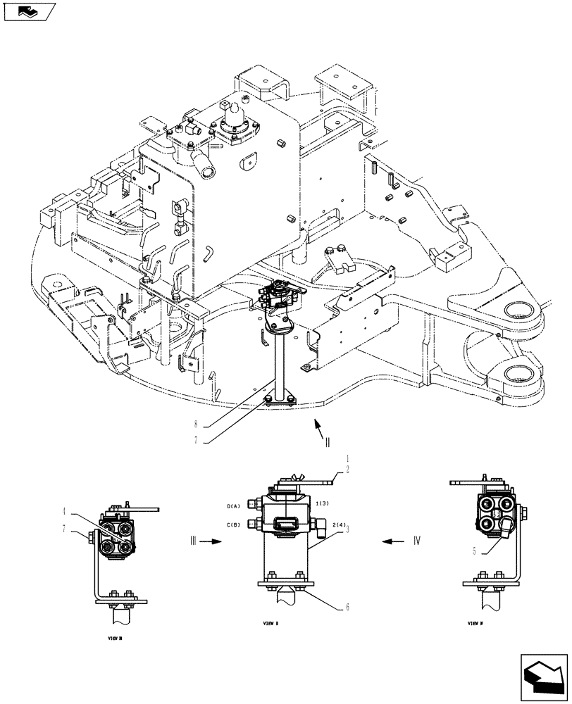 Схема запчастей Case CX55BMSR - (01-021[01]) - VALVE INSTALL (BHL MULTI) (35) - HYDRAULIC SYSTEMS