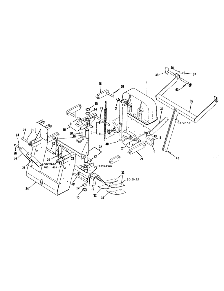 Схема запчастей Case P-50 - (04) - ATTACHING BRACKETS 