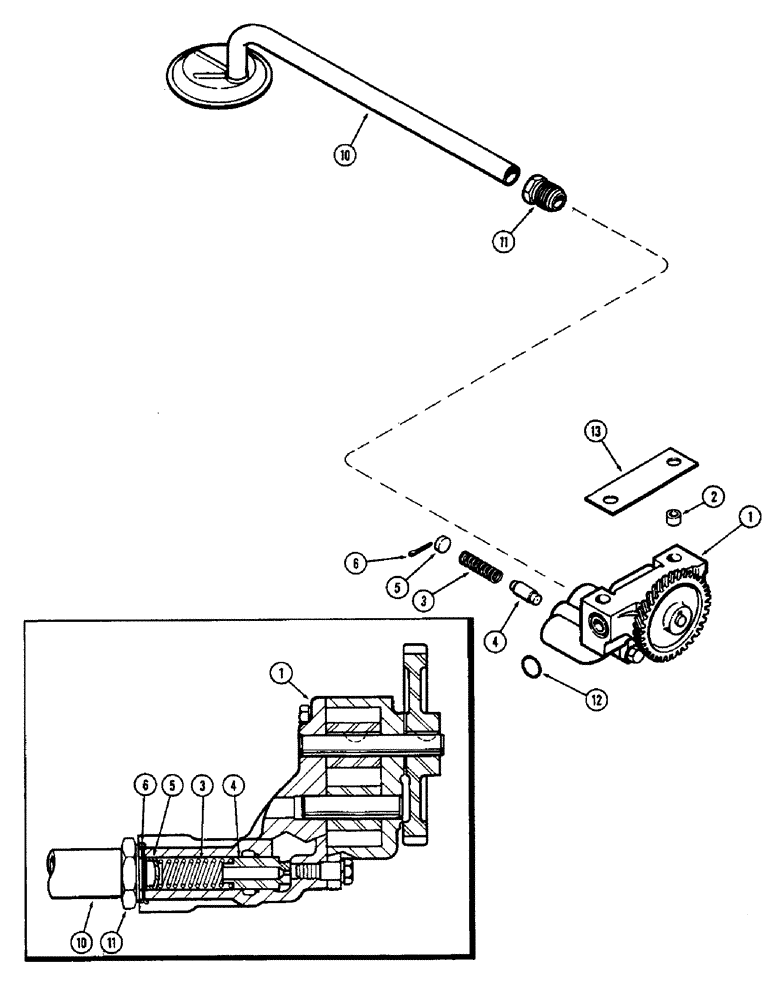 Схема запчастей Case W8E - (044) - OIL PUMP, (377B) SPARK IGNITION ENGINE (02) - ENGINE