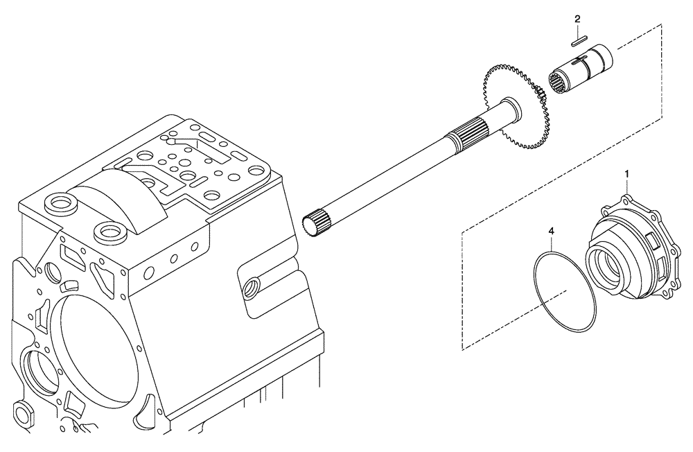 Схема запчастей Case 330 - (18A00010573[01]) - TRANSMISSION - OIL PUMP (03) - Converter / Transmission