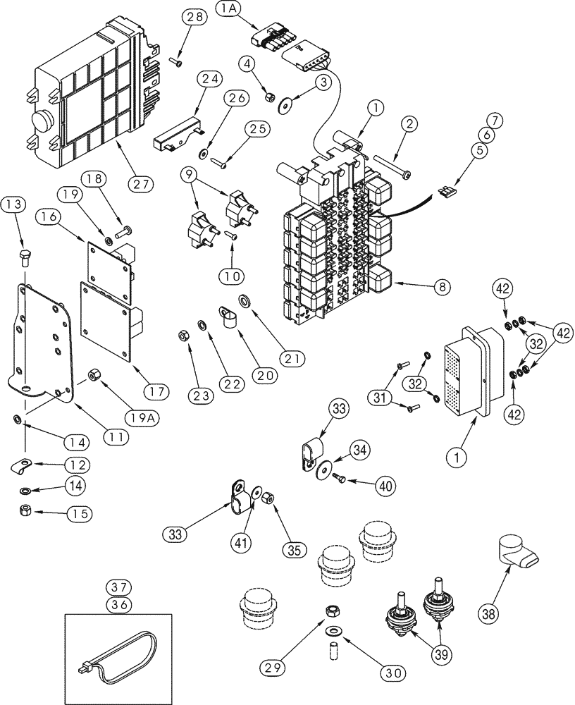 Схема запчастей Case 921C - (04-12) - HARNESS - CANOPY, MAIN (04) - ELECTRICAL SYSTEMS