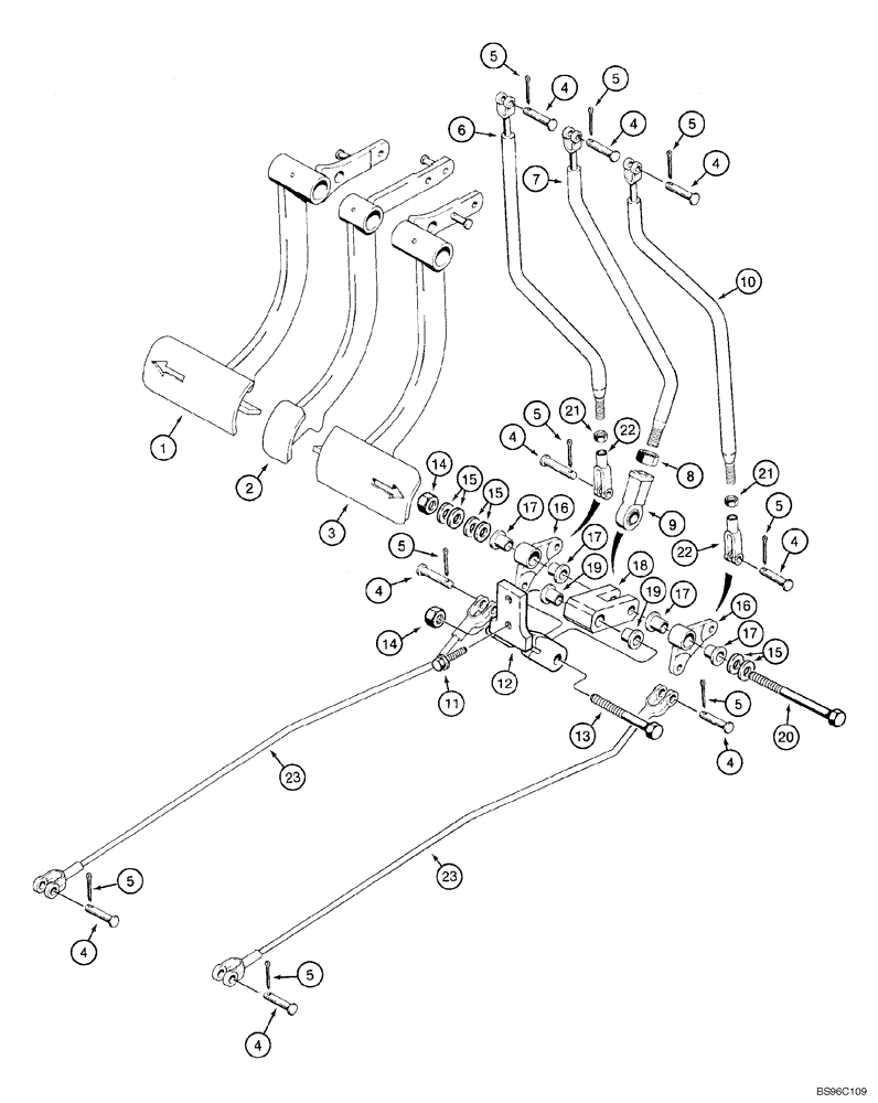 Схема запчастей Case 550H-IND - (06-20) - TRANSMISSION, LINKAGE, CLUTCH CUTOUT (06) - POWER TRAIN