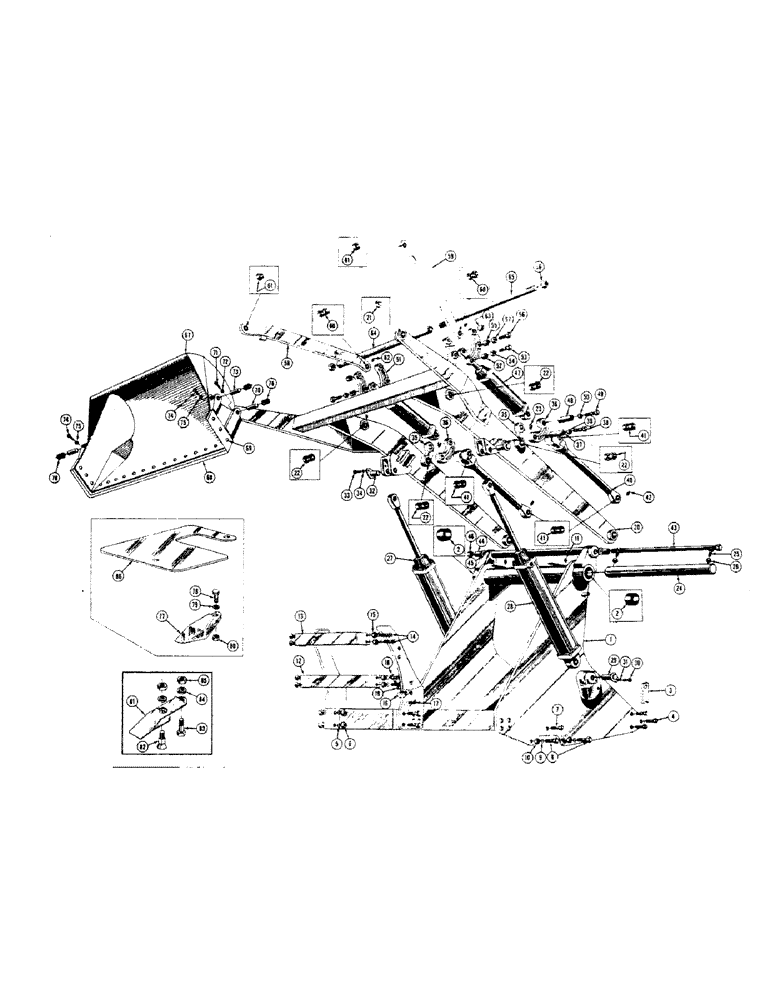 Схема запчастей Case 310 - (112) - LOADER FRAME, LIFT ARM, BUCKET, AND CYLINDERS (05) - UPPERSTRUCTURE CHASSIS