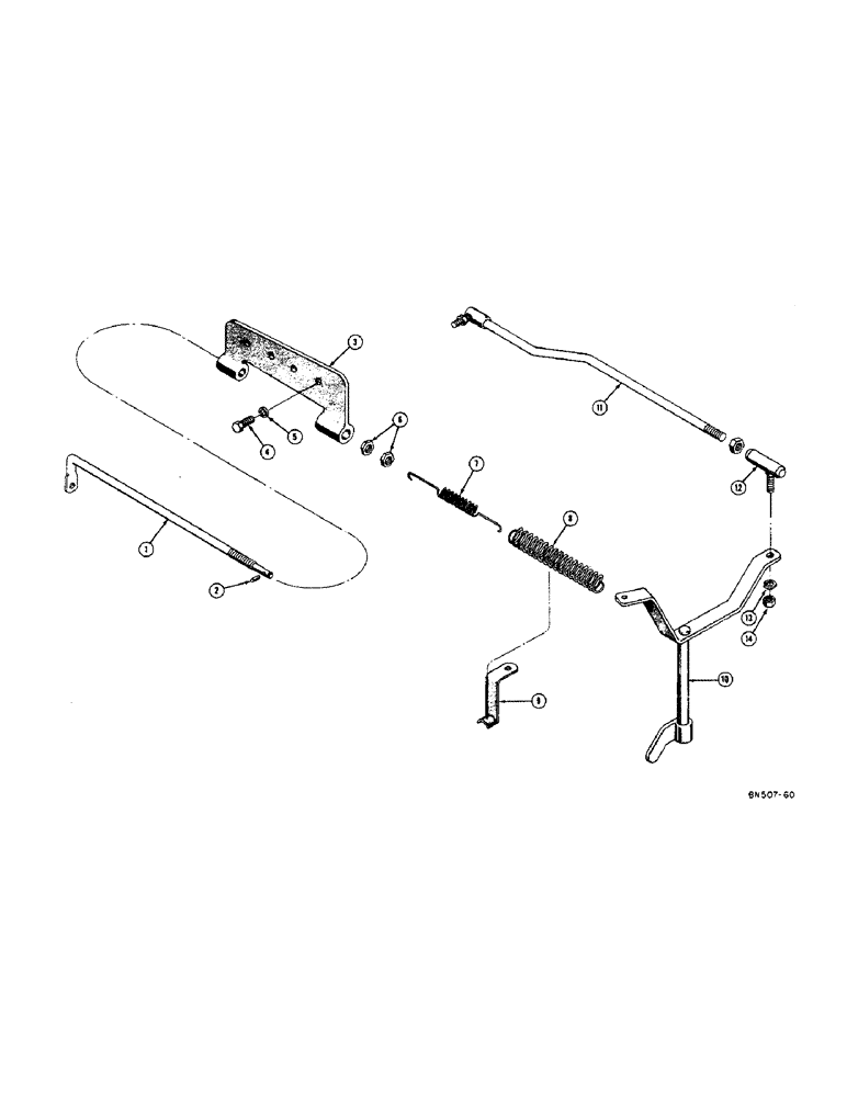 Схема запчастей Case 310D - (026) - GOVERNOR LINKAGE (02) - FUEL SYSTEM