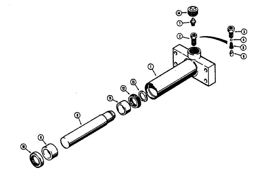 Схема запчастей Case 450 - (124) - TRACK ADJUSTER (04) - UNDERCARRIAGE