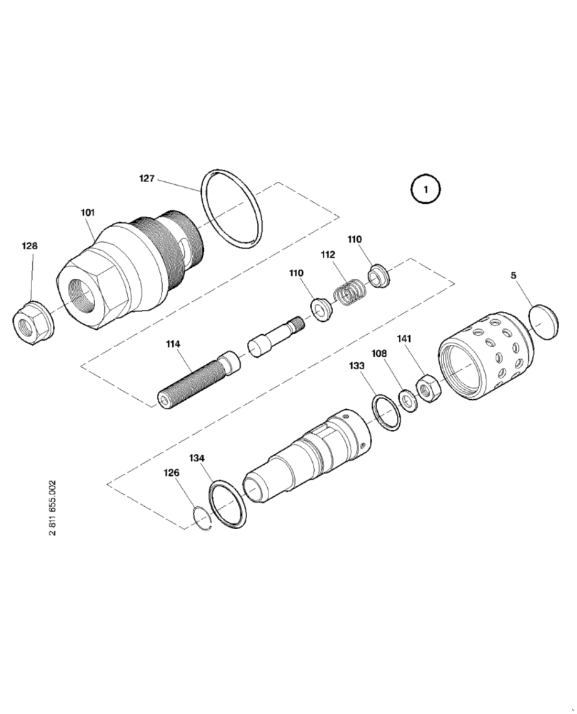 Схема запчастей Case 121E - (23.110[2811655000]) - VALVE MAX. LOAD CONTROL (35) - HYDRAULIC SYSTEMS