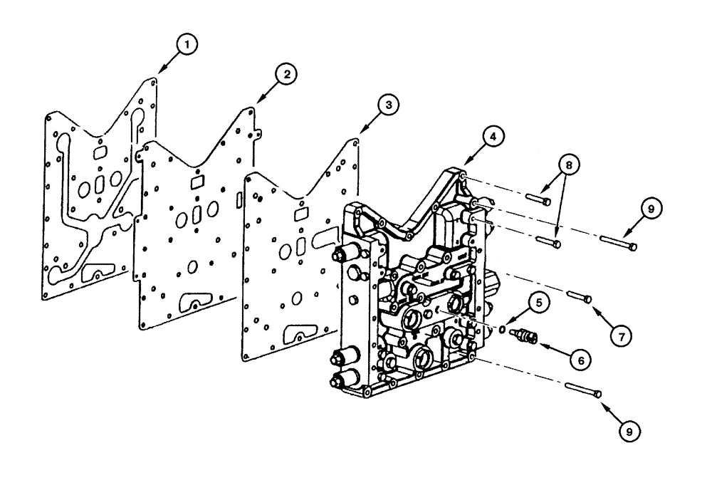 Схема запчастей Case 845 - (06.16[00]) - TRANSMISSION - CONTROL VALVE ASSEMBLY (06) - POWER TRAIN