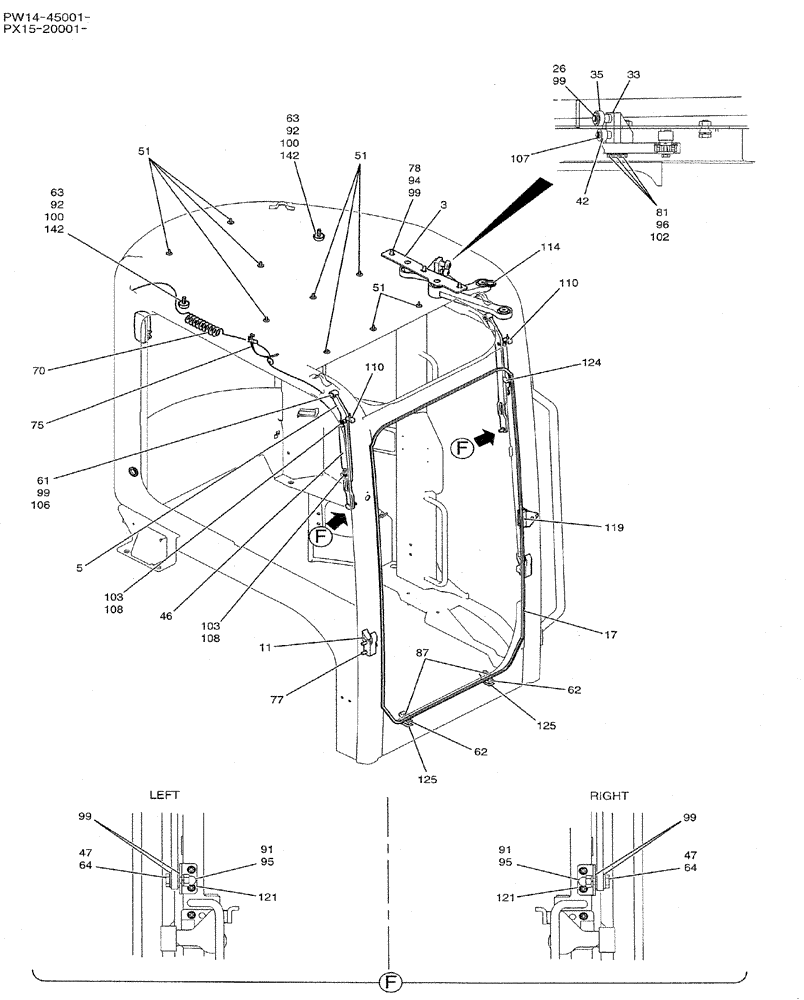 Схема запчастей Case CX31B - (05-017) - CAB ASSY (COOLER) (90) - PLATFORM, CAB, BODYWORK AND DECALS