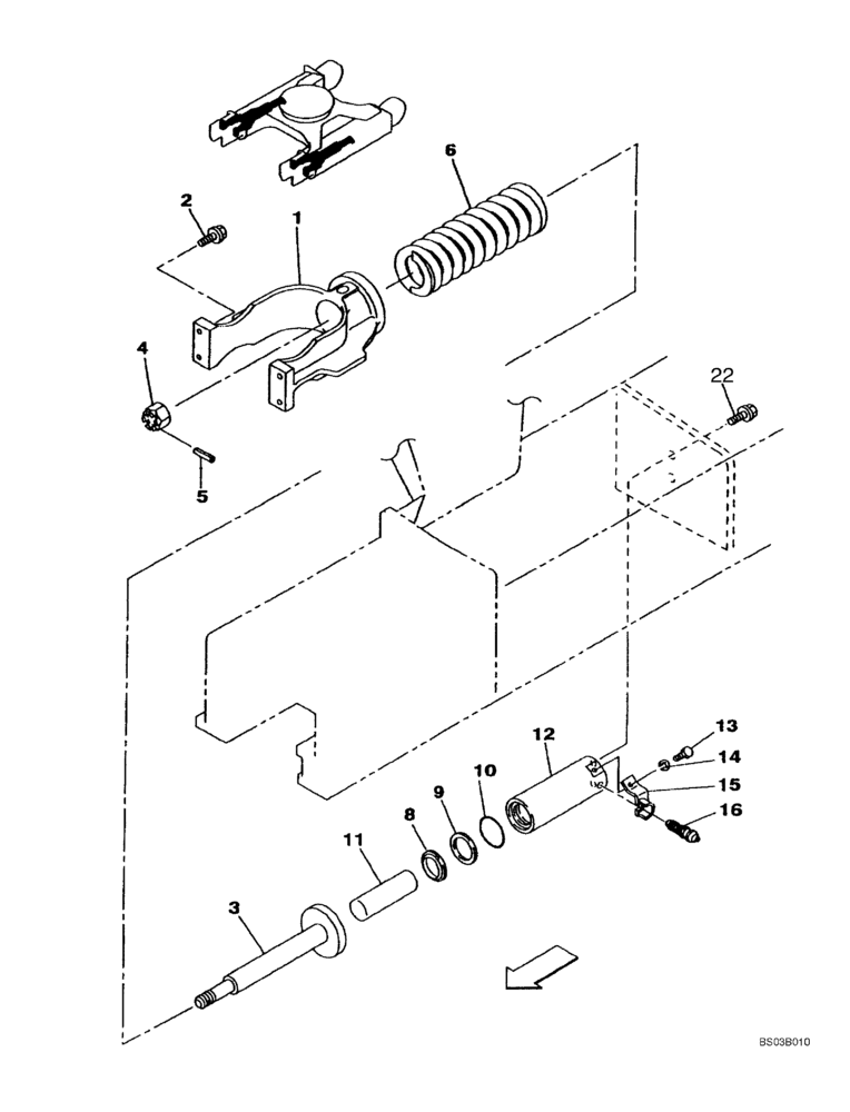 Схема запчастей Case CX240 - (05-06) - TRACK - ADJUSTER (11) - TRACKS/STEERING