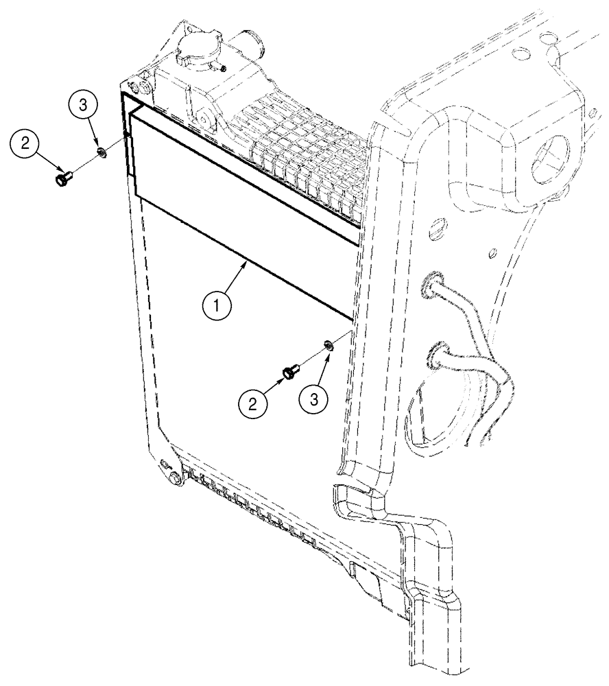 Схема запчастей Case 621D - (02-06) - COOLING SYSTEM, FUEL TANK (02) - ENGINE