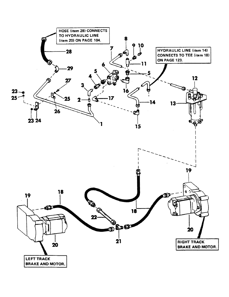 Схема запчастей Case 40EC - (080) - TRACK BRAKE HYDRAULICS (04) - UNDERCARRIAGE