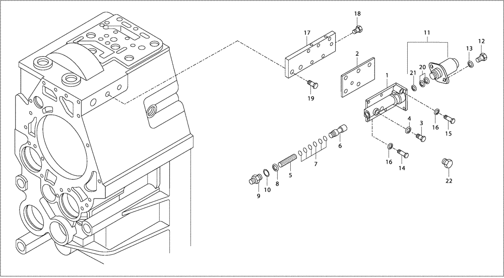 Схема запчастей Case 330B - (18A00000982[001]) - SOLENOID (87515153) (03) - Converter / Transmission