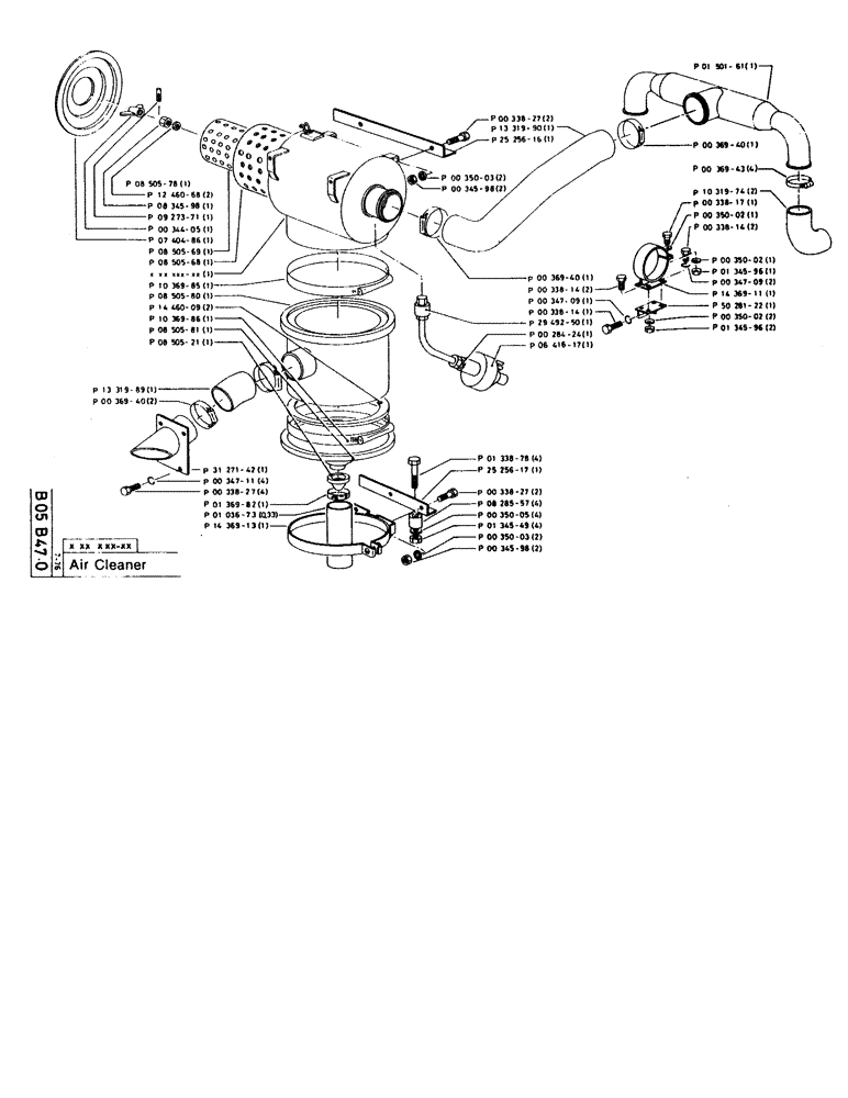 Схема запчастей Case 220CKS - (15) - AIR CLEANER (01) - ENGINE