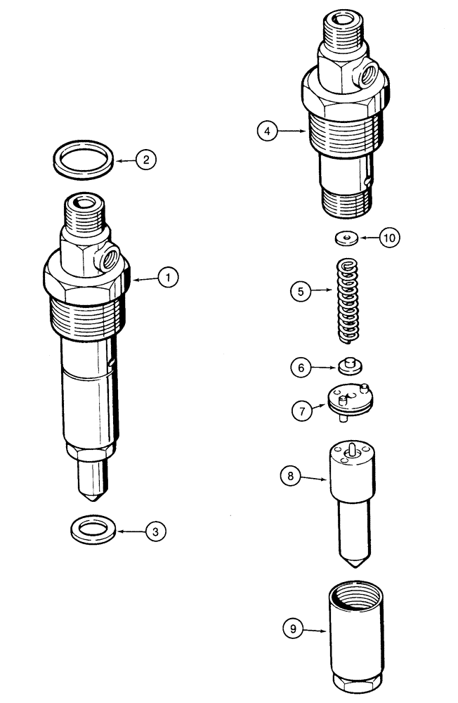 Схема запчастей Case 521D - (03-09) - FUEL INJECTION - NOZZLE (03) - FUEL SYSTEM