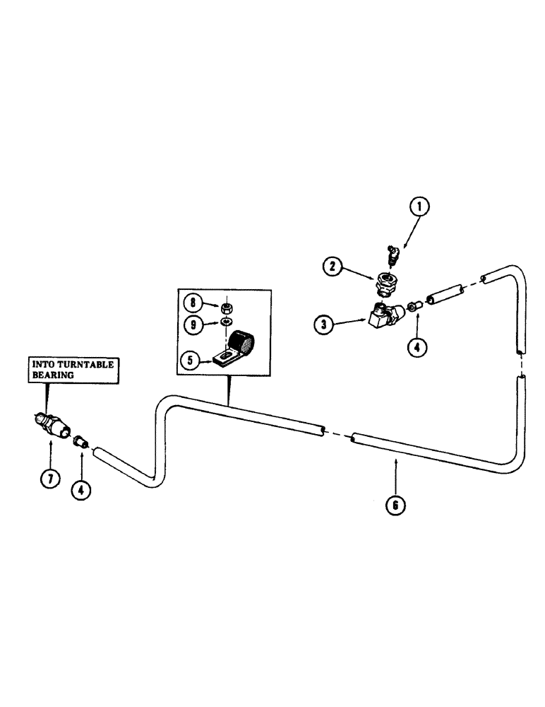 Схема запчастей Case 880B - (118) - TURNTABLE BEARING LUBRICATION LINE (05) - UPPERSTRUCTURE CHASSIS