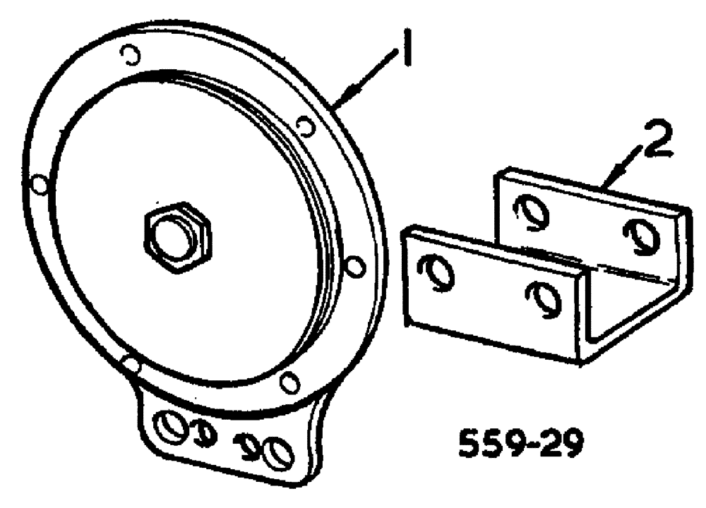 Схема запчастей Case 3400 - (054) - HORN (55) - ELECTRICAL SYSTEMS