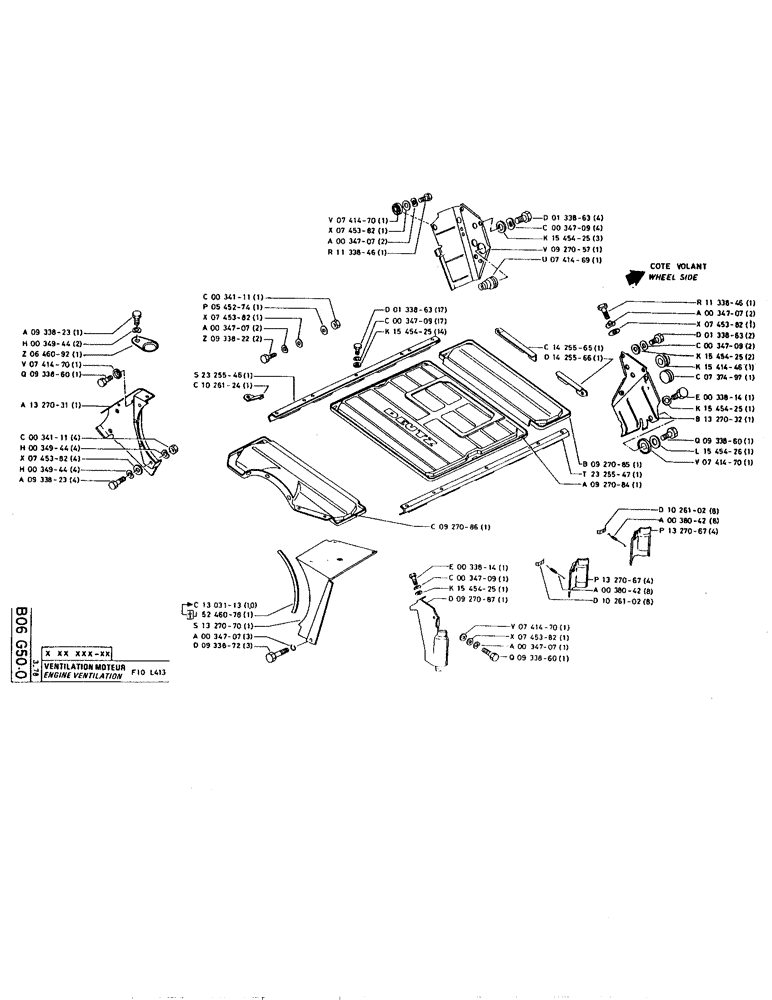 Схема запчастей Case 220 - (070) - ENGINE VENTILATION (01) - ENGINE