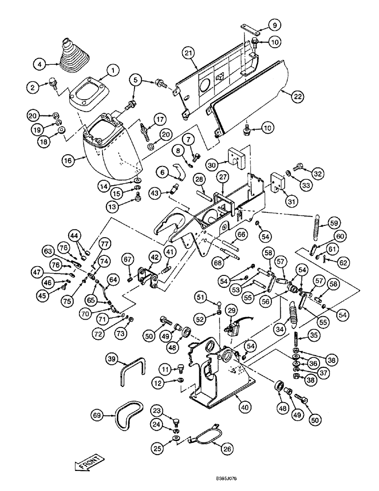 Схема запчастей Case 9060B - (9-030) - LEFT-HAND CONTROL CONSOLE ASSEMBLY (09) - CHASSIS