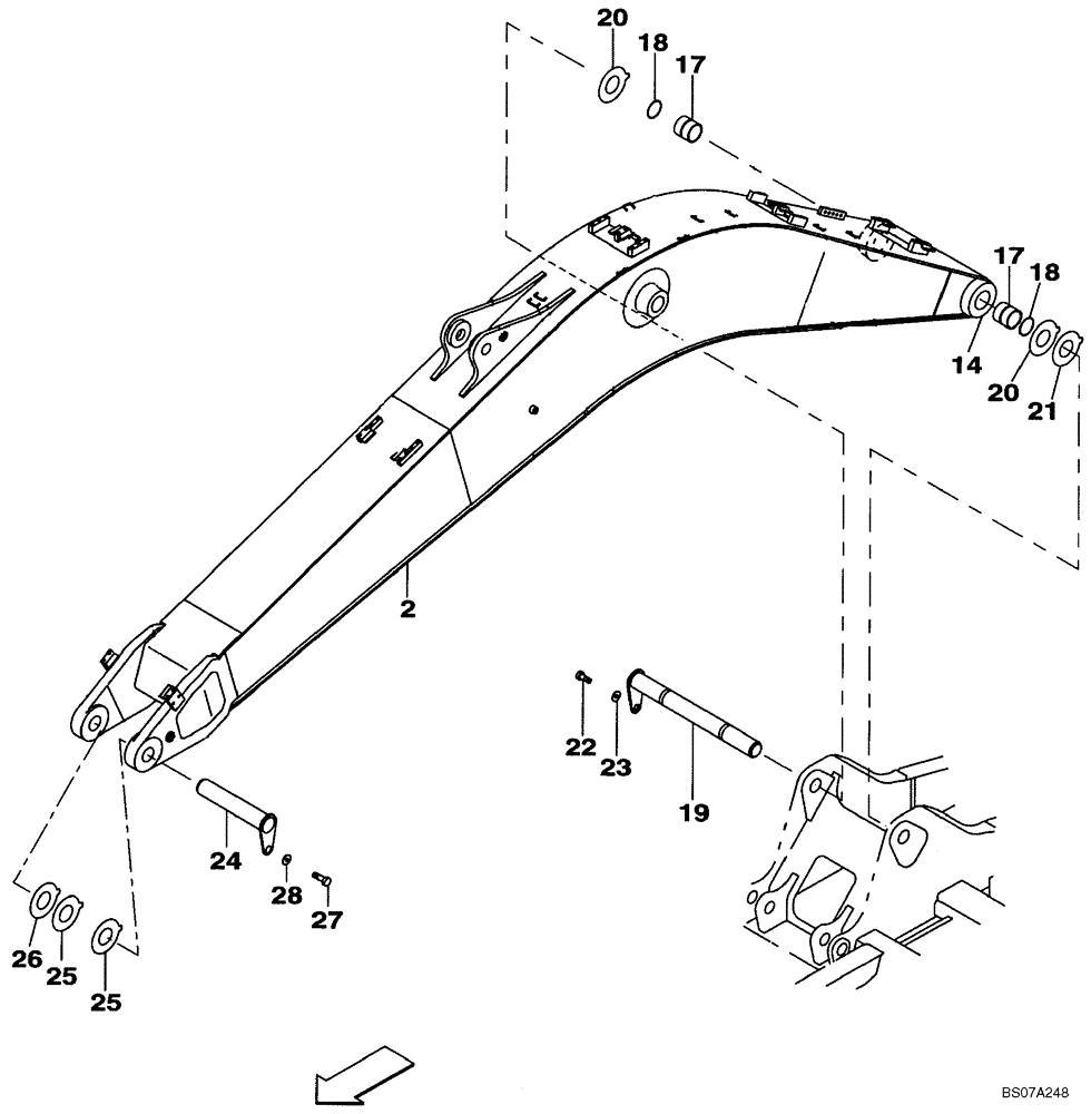 Схема запчастей Case CX160B - (09-35) - BOOM (09) - CHASSIS/ATTACHMENTS