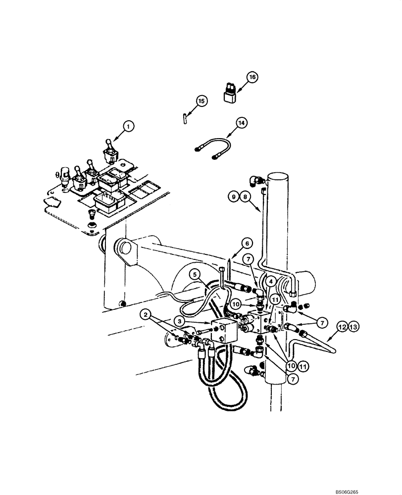 Схема запчастей Case 865 - (08.17[00]) - BLADE HYDRAULIC CIRCUIT - FLOAT (08) - HYDRAULICS