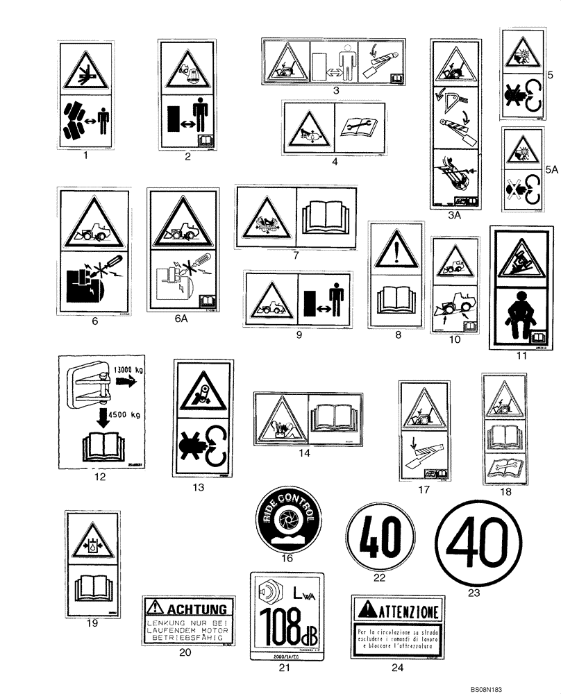 Схема запчастей Case 921E - (09-99C) - DECALS - EUROPE (09) - CHASSIS