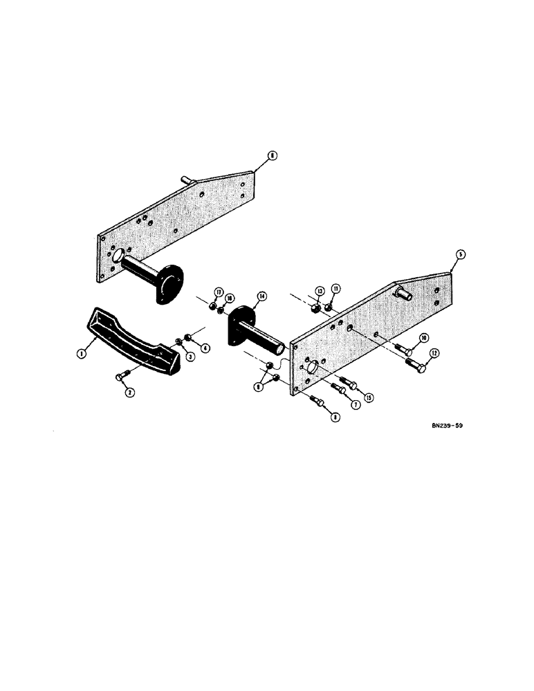 Схема запчастей Case 420B - (052) - SIDE PLATE, PIVOT BAR, AND DRAWBAR GUIDE (04) - UNDERCARRIAGE