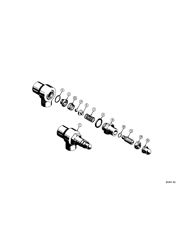 Схема запчастей Case 420 - (100) - 33959 SPECIAL RELIEF VALVE (07) - HYDRAULIC SYSTEM