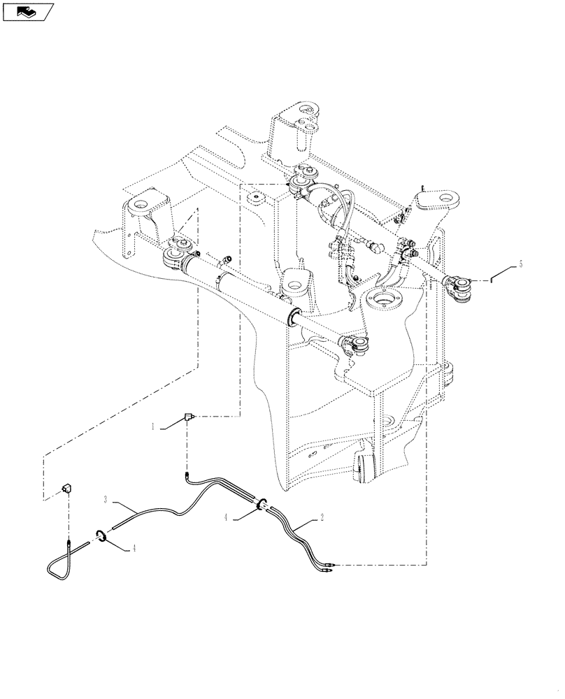 Схема запчастей Case 621F - (41.200.15) - STEERING CYLINDER INSTALLATION (41) - STEERING